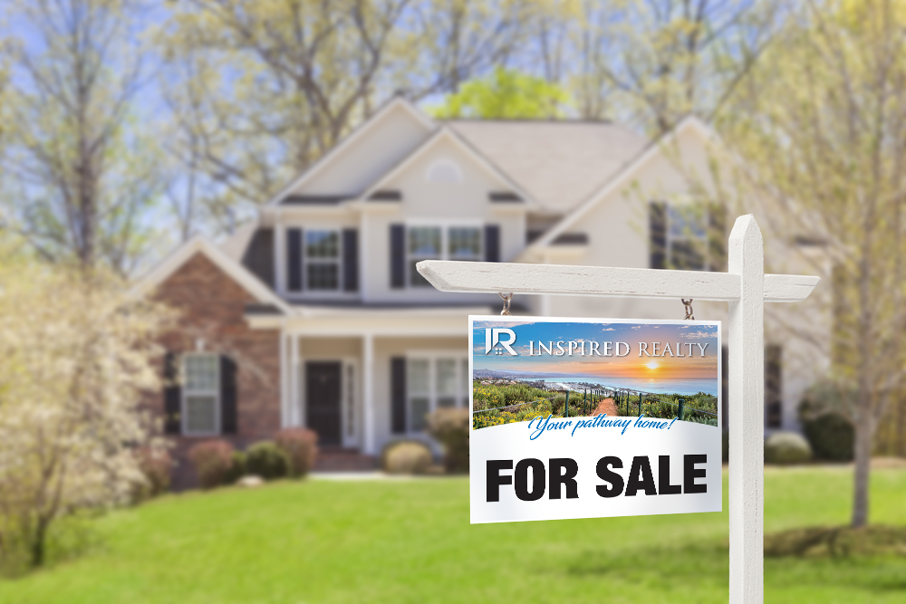 Mission Viejo Real Estate Companies Inspired Remodels home for sale sign in front of house