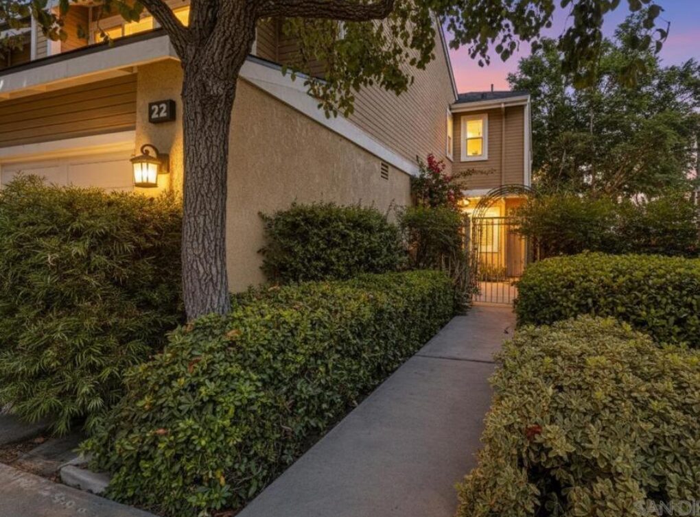 walkway up to front door of home listed by Aliso Viejo real estate broker