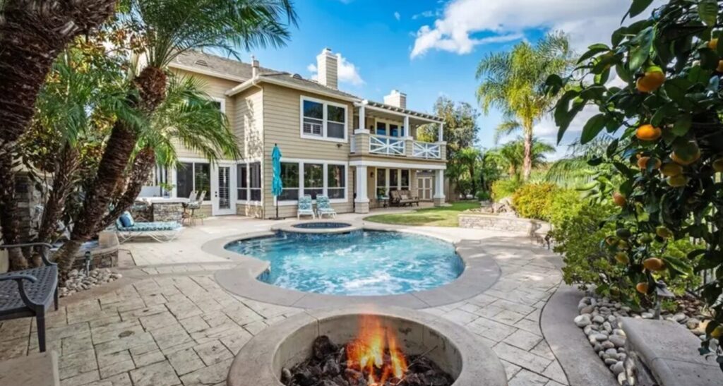 backyard shot of house for sale by Coto de Caza real estate companies