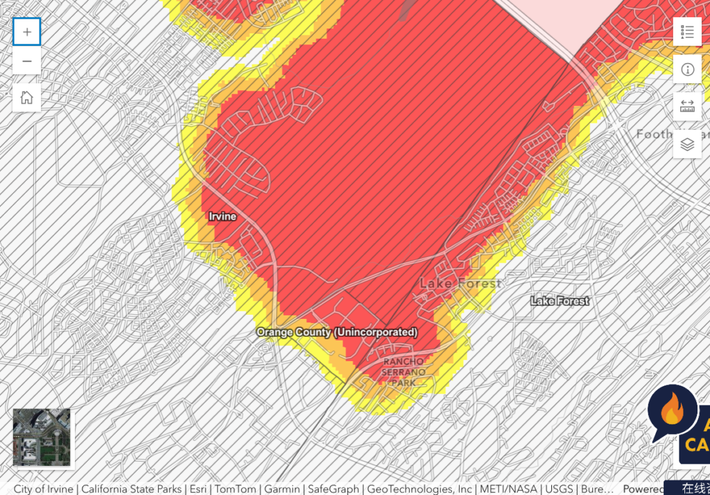 sample fire hazard map